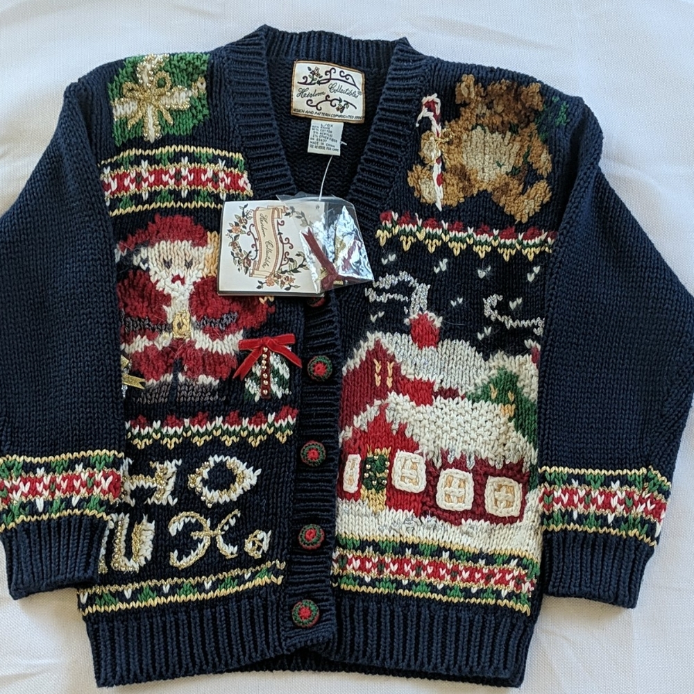 NWT VTG Heirloom Collectibles Cardigan Size 6 X